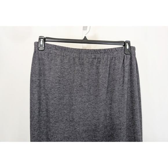 Vintage 90s Top Skirt Set Long Sleeve Midi Gray Women's Size 18 New Deadstock - Picture 8 of 12